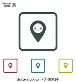 scales icon map pin 