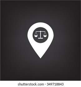 scales icon map pin 
