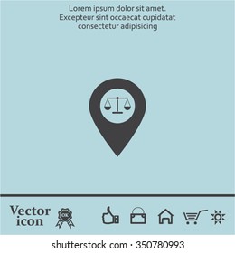 scales icon map pin 