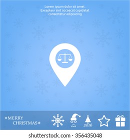 scales icon map pin 