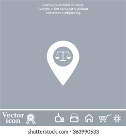 scales icon map pin 