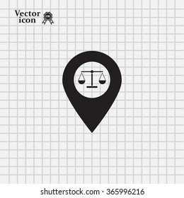 scales icon map pin 