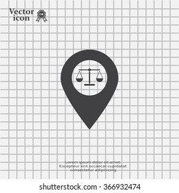 scales icon map pin 
