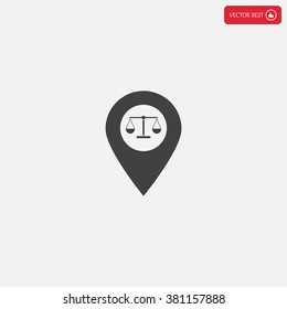 scales icon map pin 