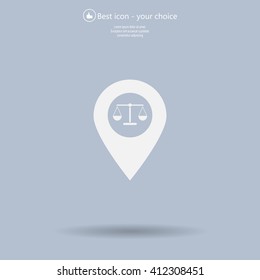 scales icon map pin 