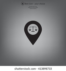scales icon map pin 