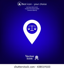 scales icon map pin 