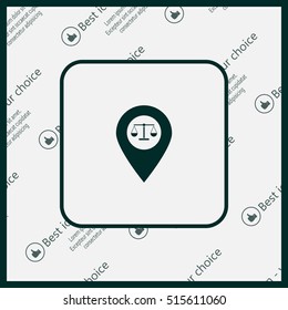 scales icon map pin 