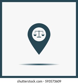 scales icon map pin 