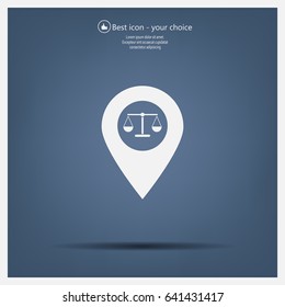 scales icon map pin 