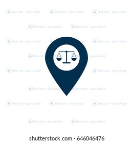scales icon map pin 