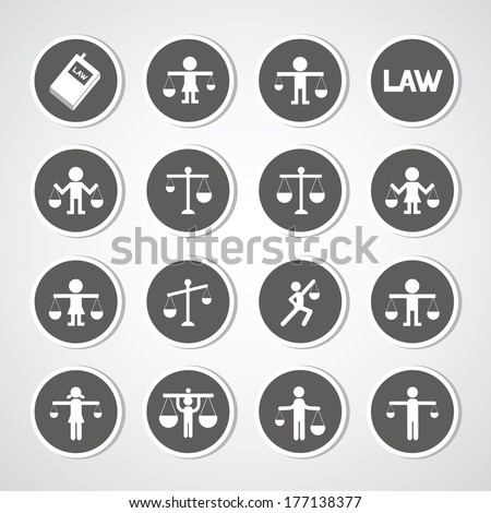 scales icon on gray background  