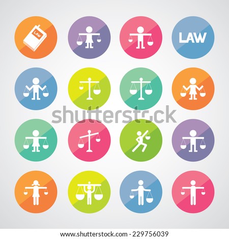 scales icon on gray background 