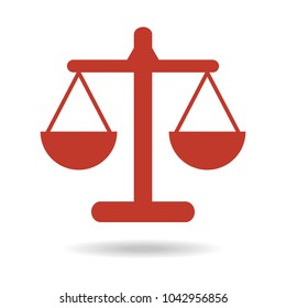 Scales Icon on white background. Vector Illustration