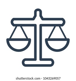 Scales Icon on white background. Vector Illustration