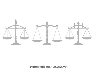 scales icon on white background, vector illustration