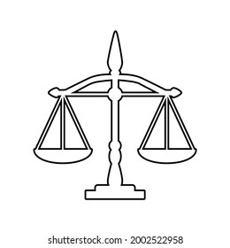 scales icon on white background, vector illustration