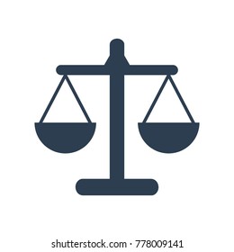 Scales Icon on white background. Vector Illustration