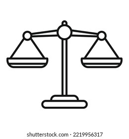 Scales icon outline vector. Comparison balance. Weight compare
