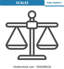 Scales Icon. Professional, pixel perfect icons optimized for both large and small resolutions. EPS 8 format. 12x size for preview.
