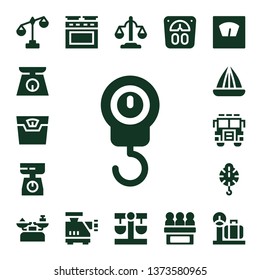 scales icon set. 17 filled scales icons.  Simple modern icons about  - Scale, Juicer, Jury, Oven, Meat grinder, Equality, Balance