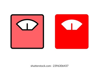 Scales icon set illustration. Weight scale sign and symbol