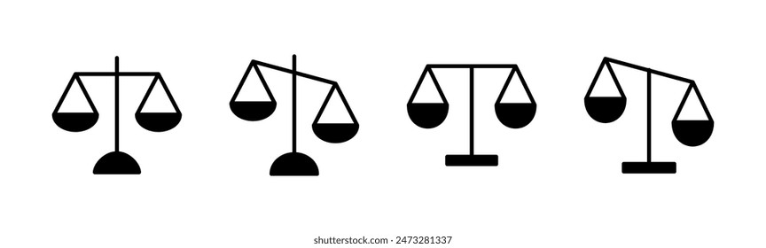 Skaliert das Symbol. Symbol für Gesetzesskala. Gerechtigkeitszeichen 