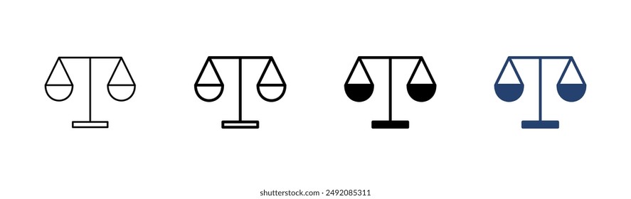 Scales icon set . Law scale icon. Justice sign 