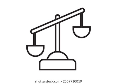 Scales icon set . Law scale icon. Justice sign