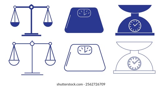 Scales icon set . Law scale icon. Justice sign . 333