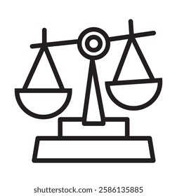 Scales icon set . Law scale icon. Justice sign