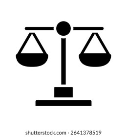 Scales icon set . Law scale icon. Justice sign on white background