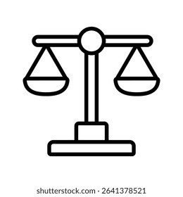Scales icon set . Law scale icon. Justice sign on white background
