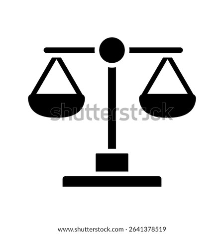 Scales icon set . Law scale icon. Justice sign on white background