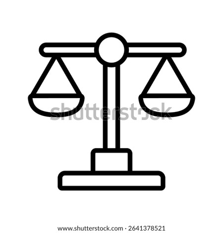 Scales icon set . Law scale icon. Justice sign on white background