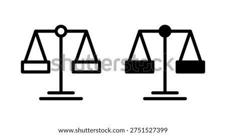 Scales icon set vector. Law scale icon. Justice sign and symbol