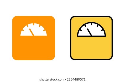 Scales icon set for web and mobile app. Weight scale sign and symbol