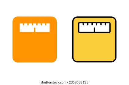 Scales icon set for web and mobile app. Weight scale sign and symbol