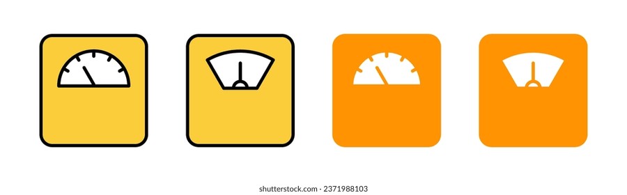 Icono de escalas para aplicaciones web y móviles. Signo de escala de peso y símbolo