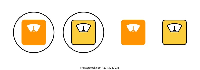 Icono de escalas para aplicaciones web y móviles. Signo de escala de peso y símbolo