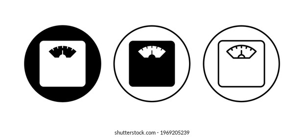 Scales icon set. Weight scale icon