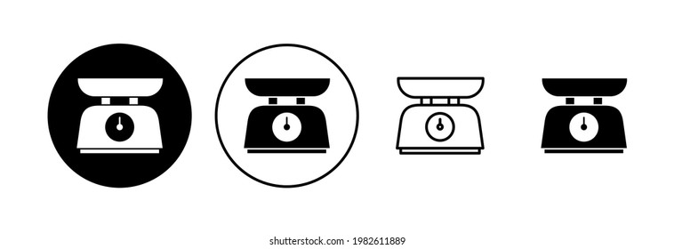 Conjunto de iconos de escalas. Icono de escala de peso