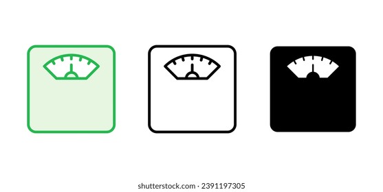 Scales icon set. Weight scale icon. Law scale icon. Justice