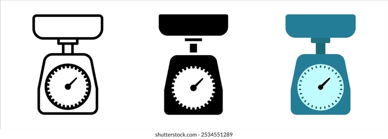 Scales icon set. Weight scale sign. for mobile concept and web design. vector illustration on white background