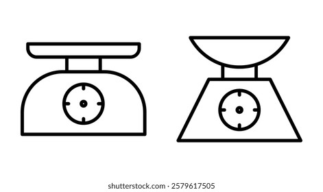 Scales Icon Set. Weight Scale Icon. Law Scale Icon. Scales Icon Vector. illustration