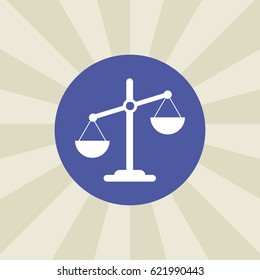 scales icon. sign design. background