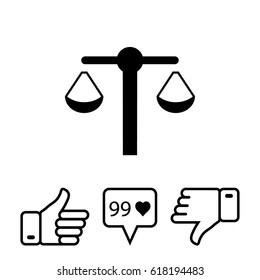 scales icon stock vector illustration