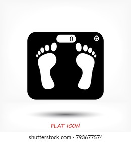 scales icon, stock vector illustration flat design style