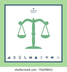 Scales icon  symbol