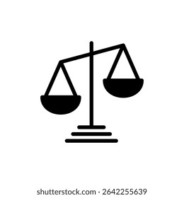 Dimensiona o símbolo do ícone para aplicativos e sites. Ícone da escala de lei. Símbolo e sinal de justiça